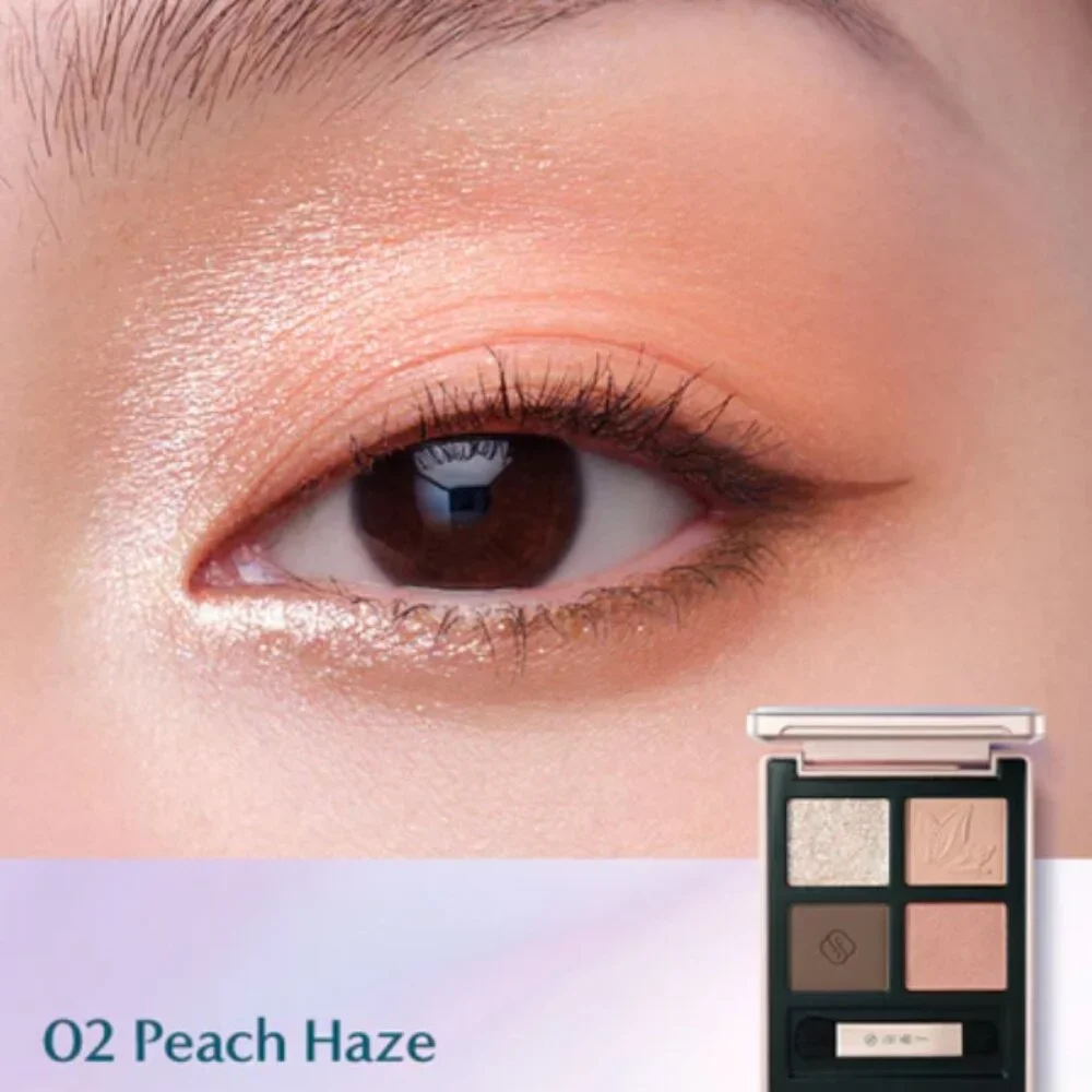 Florasis Butterfly Glitter Quad Eyeshadow Palette | 02 Peach Haze | NEW MAKEUP - Picture 4 of 4
